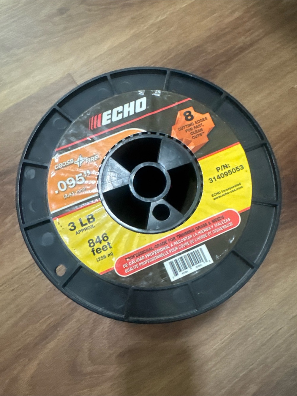 ECHO 314095053 .095" Cross Fire Trimmer Line 3 LB Spool 85% Left